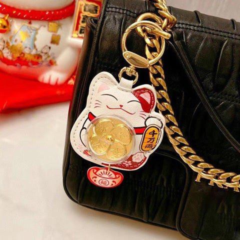 Porte clef chat porte bonheur