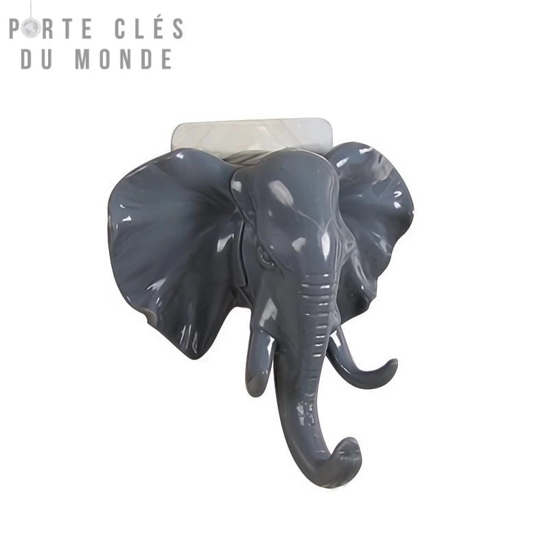 Porte-clés Éléphant En Bois Avec Crochets - Support Mural Pour Clés, Serviettes, Sacs - Décoration Entrée Ou Salle De Bain - 9
