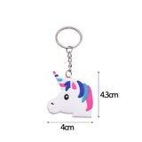 porte-clés emoji licorne rose et bleu