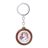 porte-clef licorne en bois