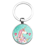 Porte Clé Licorne Fleur