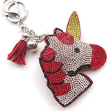 Porte clef licorne pompon