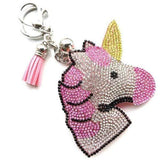 Porte-clé licorne pompon