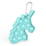 Porte-clefs licorne Pop-it bleu