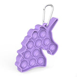 Porte cle licorne Pop-it violet