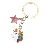 Porte Clé tête de licorne Etoilé