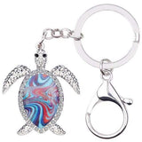 porte clef tortue à motif