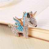 Porte clef licorne bleu