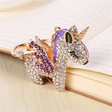 Porte clef licorne violet