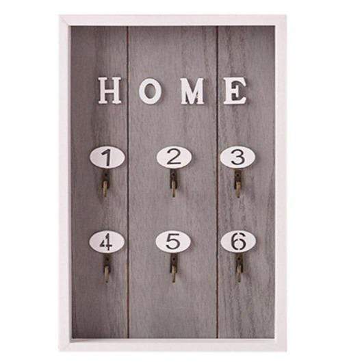 Shinoske Porte Clef Mural en Bois avec étagère, Porte Clé Mural avec