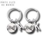 Porte-clés couple initial