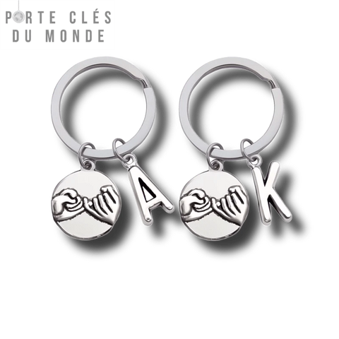 Porte-clés couple initial
