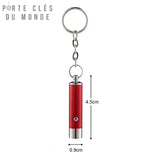 porte clés mini lampe uv avec dimensions affiché