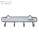accroche clé mural bois blanc