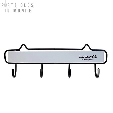 accroche clé mural bois blanc