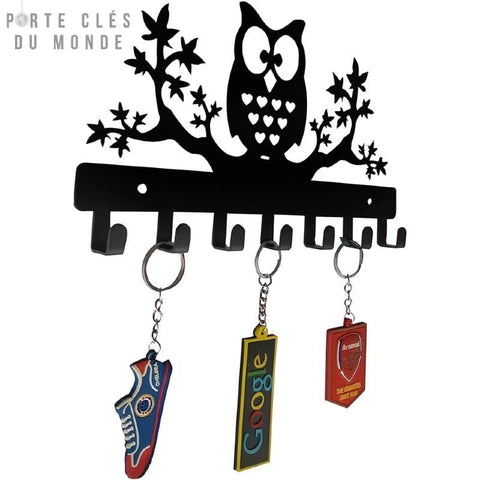 accroche clé mural hibou