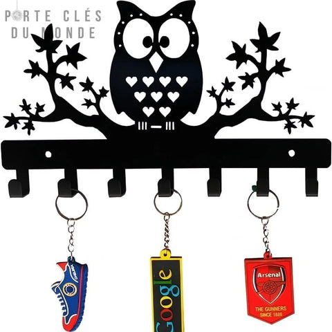 porte clés mural hibou