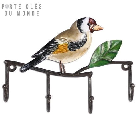 porte clés mural oiseaux