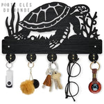 accroché clé mural tortue