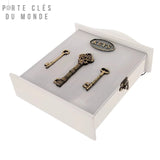 armoire à clés mural en bois