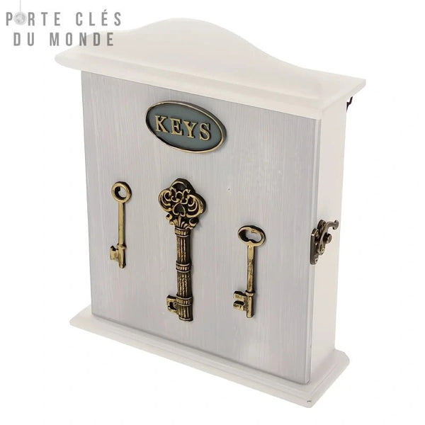 Petite Armoire Murale En Bois Pour Ranger Clés Et Petits Objets - 3 étagères, Dimensions 16.5x14x9 Cm