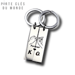 Duo de porte clé couple queen et king