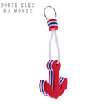 Porte-clé bateau flottant rouge ancre, robuste en mousse EVA multicolore