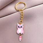 Porte clef chat rose