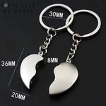 porte clé couple amour avec dimensions affichées