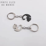 Porte clés assortis couple chat, idée cadeau mignonne et sentimentale