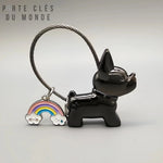 porte clé couple chien couleur noir
