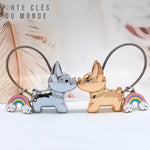porte clé couple chien amoureux