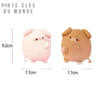 porte clé couple cochon mignon avec dimensions.
