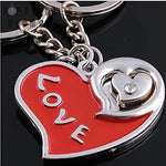porte clé couple coeur vue de proche pour en voir les details
