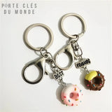porte clé couple en forme de donut