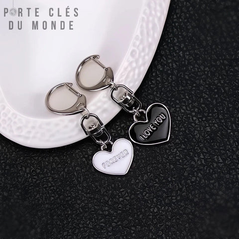 porte clé couple duo "i love you forever"