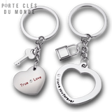 porte clé couple duo avec gravure true love