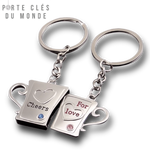 porte clé couple mug en duo