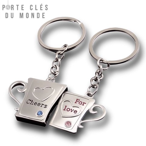 porte clé couple mug en duo