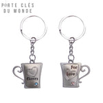porte clé couple mug avec gravure cheers for love