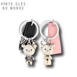 Porte-clés pour couple ourson classe