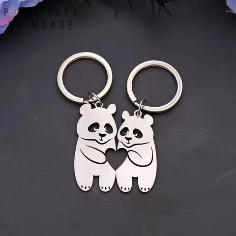 Porte Clé Couple Panda