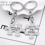 porte clé couple puzzle qui s'assemblent