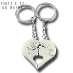 Duo de porte-clés couple qui s'embrasse