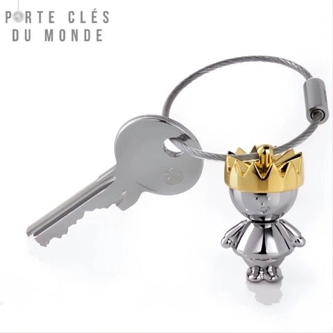 porte clé couple roi couronné