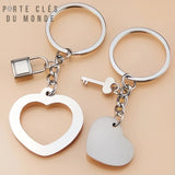 porte clé couple true love vue de dos pour voir les détails