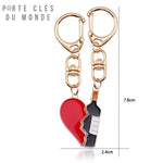 porte-clé couple vin avec dimensions affichées 