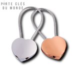 Porte clé duo coeur pour couple amoureux 