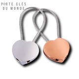 Porte clé duo coeur pour couple amoureux 