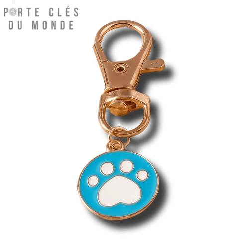 Duo de porte clé couple avec empreinte  patte de chat